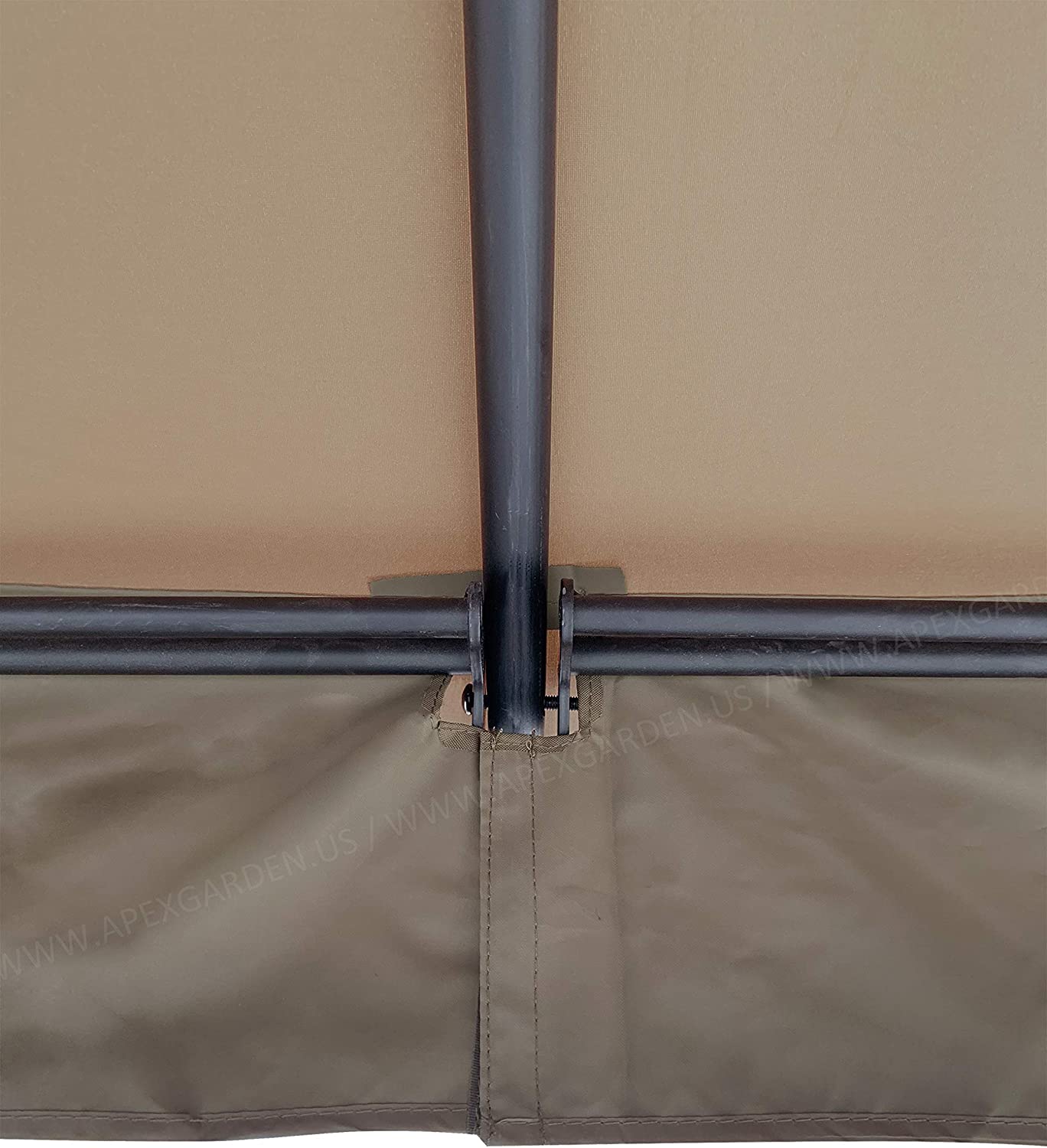 APEX GARDEN Replacement Canopy Top CAN ONLY FIT for Model #D-GZ136PST-N Summer Breeze Soft Top Gazebo (Canopy Top Only) (Tan) - APEX GARDEN
