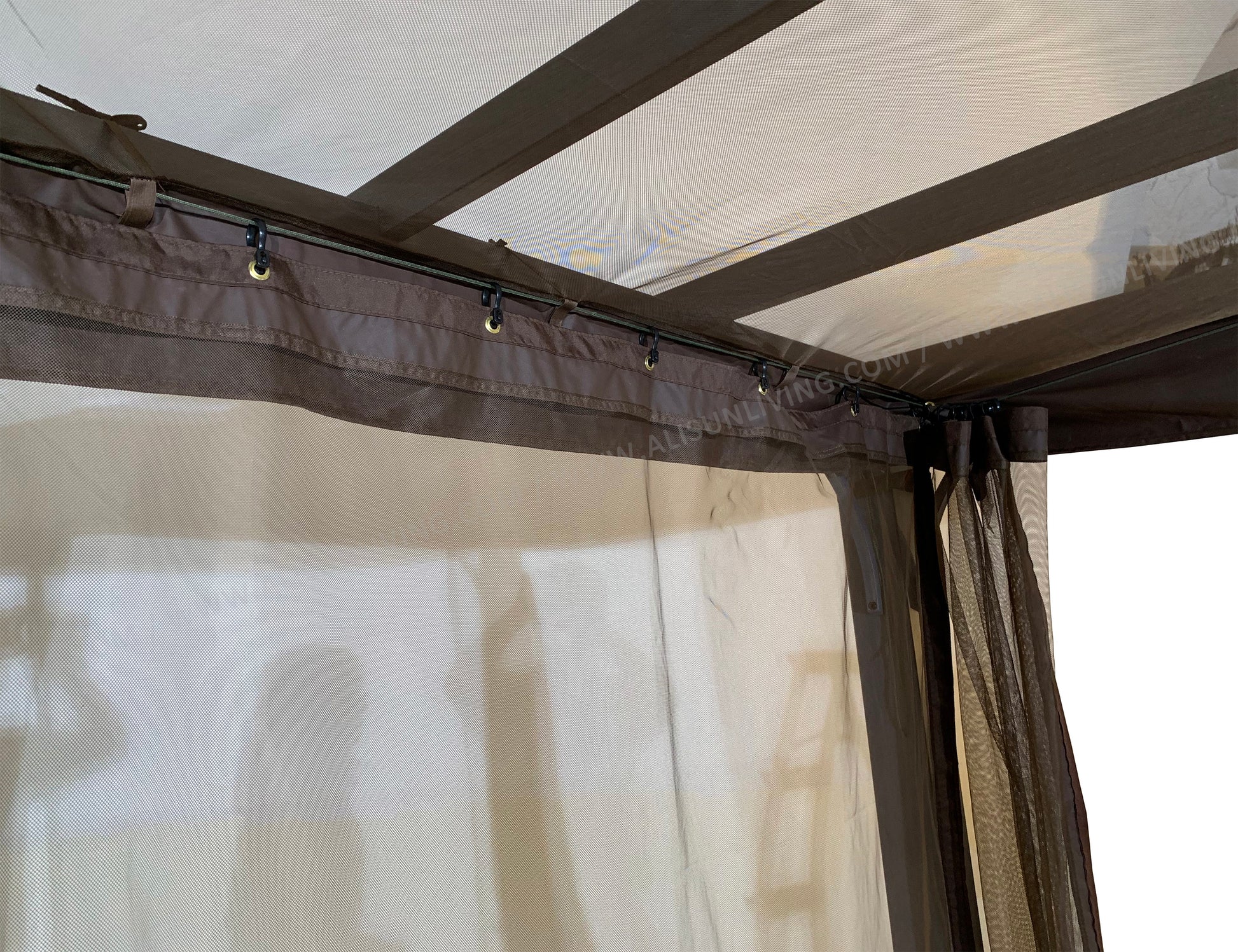 Replacement Mosquito Net for Flat-Roof Pergola - Mesh Bug Net Only - APEX GARDEN