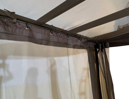 Replacement Mosquito Net for Flat-Roof Pergola - Mesh Bug Net Only - APEX GARDEN