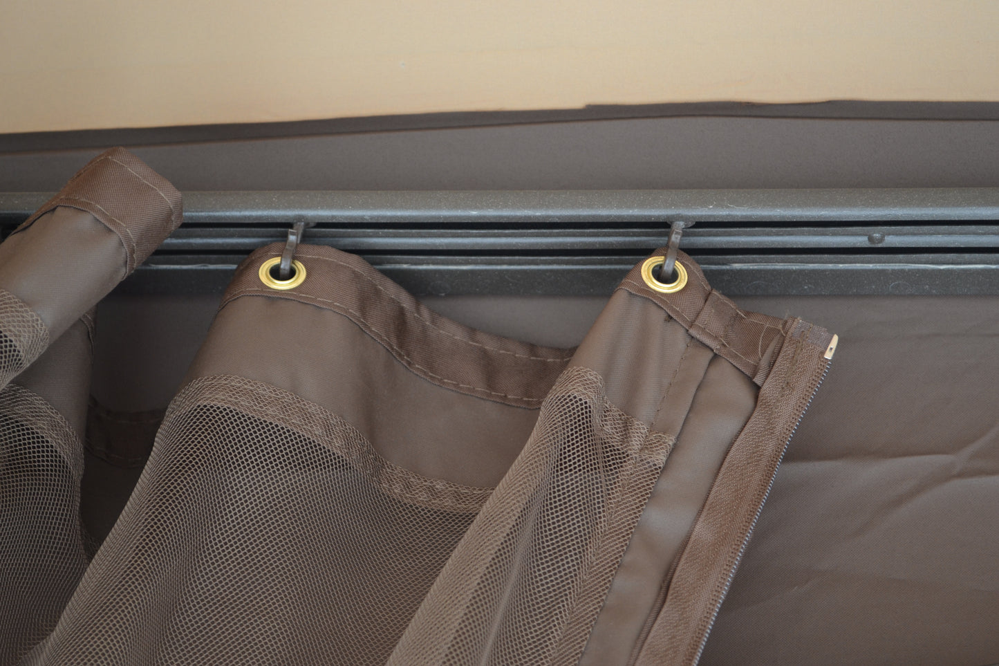 Replacement Mosquito Netting for 10'X10' Gazebo -- Brown - APEX GARDEN