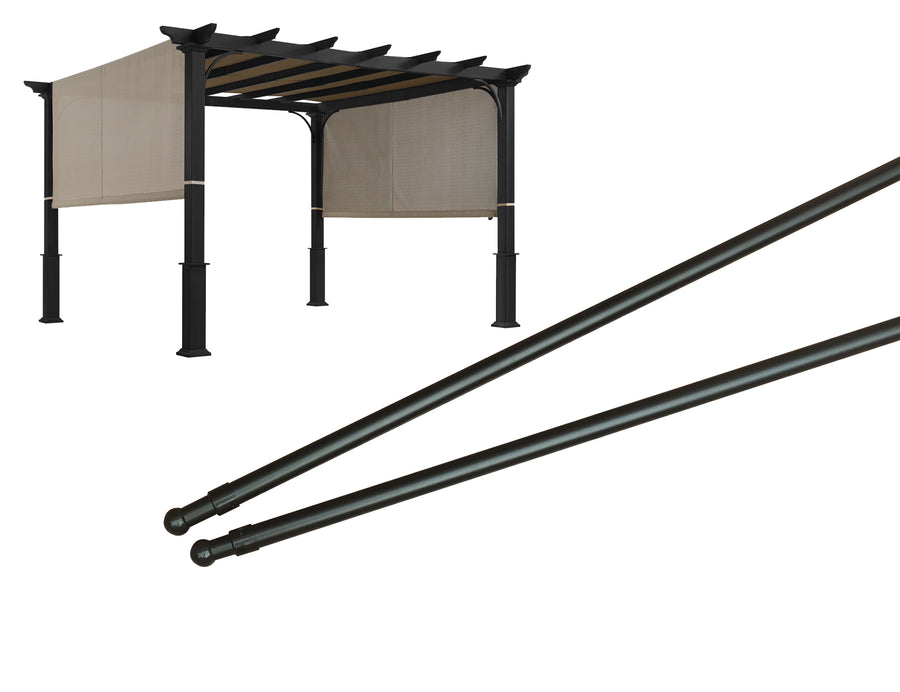 APEX GARDEN Length Adjustable Weight Rods/Pull Tubes for Pergola Canopy (2 Rods Included, from 77 inches to 146 inches) - APEX GARDEN