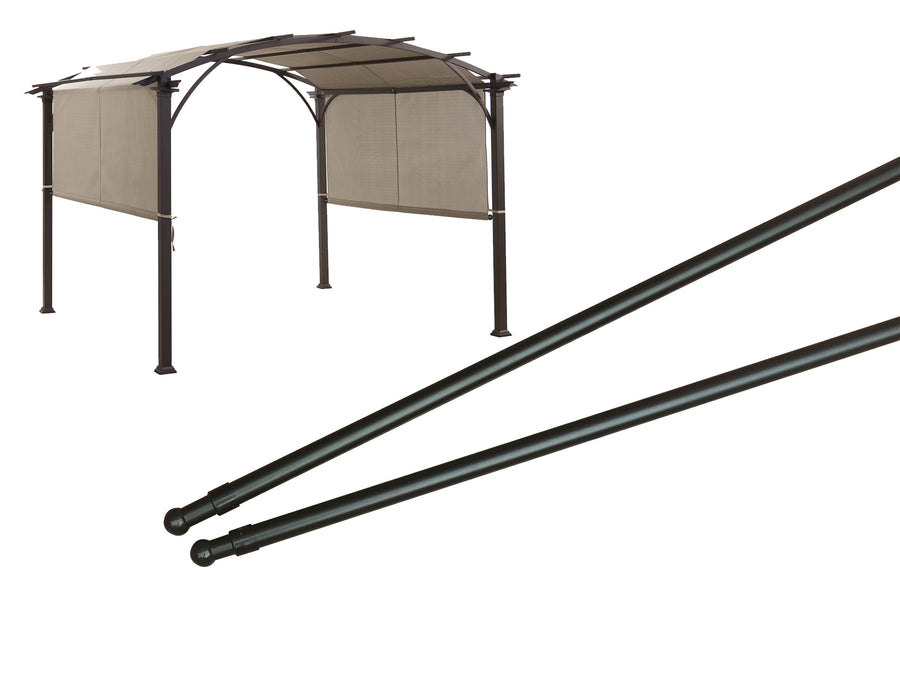 APEX GARDEN Length Adjustable Weight Rods/Pull Tubes for Pergola Canopy (2 Rods Included, from 77 inches to 146 inches) - APEX GARDEN