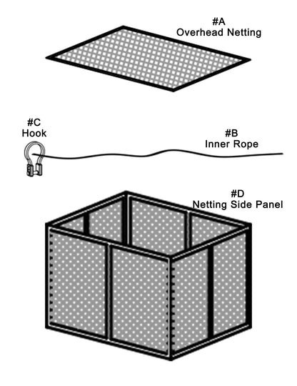 Replacement Mosquito Net for Flat-Roof Pergola - Mesh Bug Net Only - APEX GARDEN