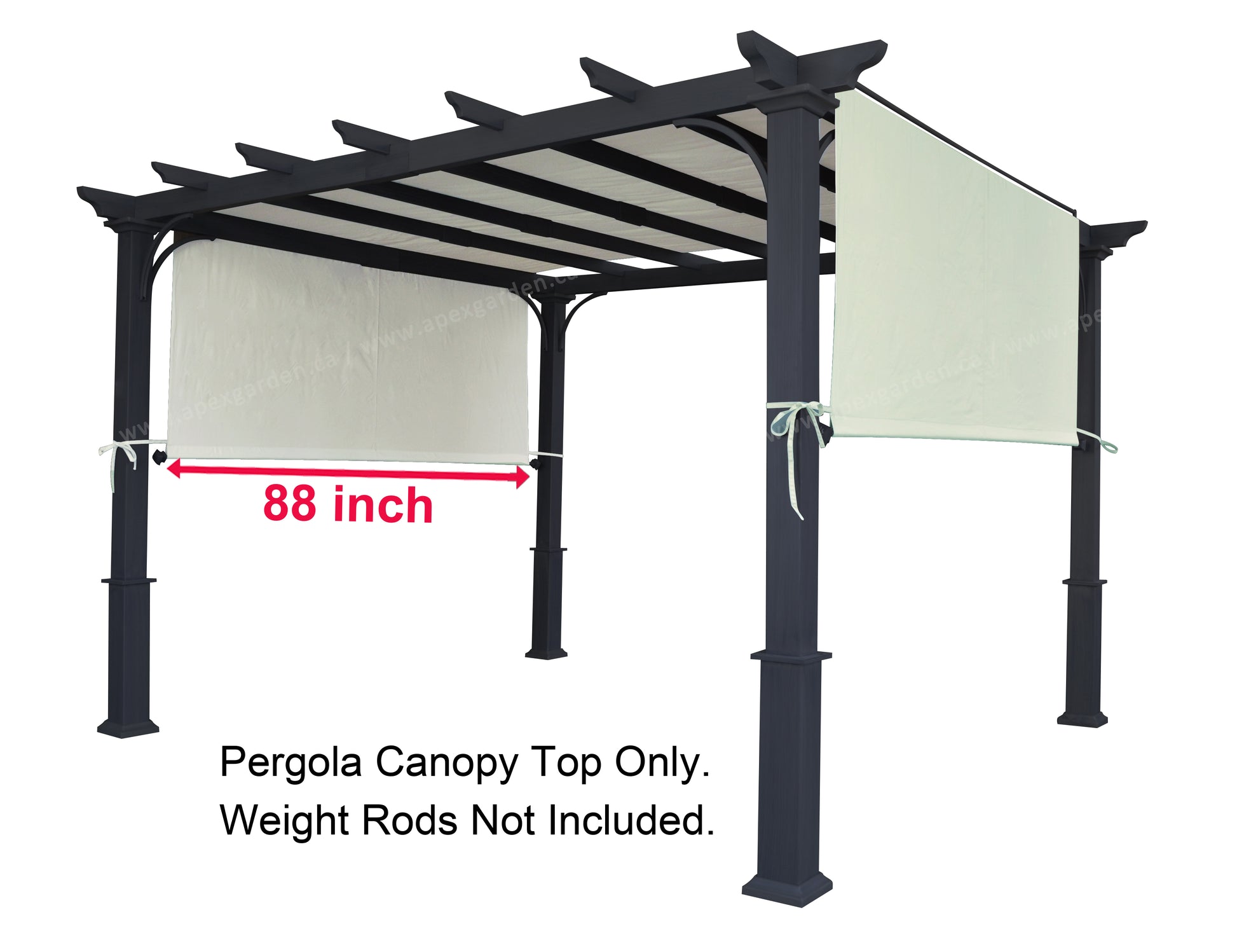 APEX GARDEN Replacement Canopy Top for  YH-1515S Pergola Sunshade 88"X194" - APEX GARDEN