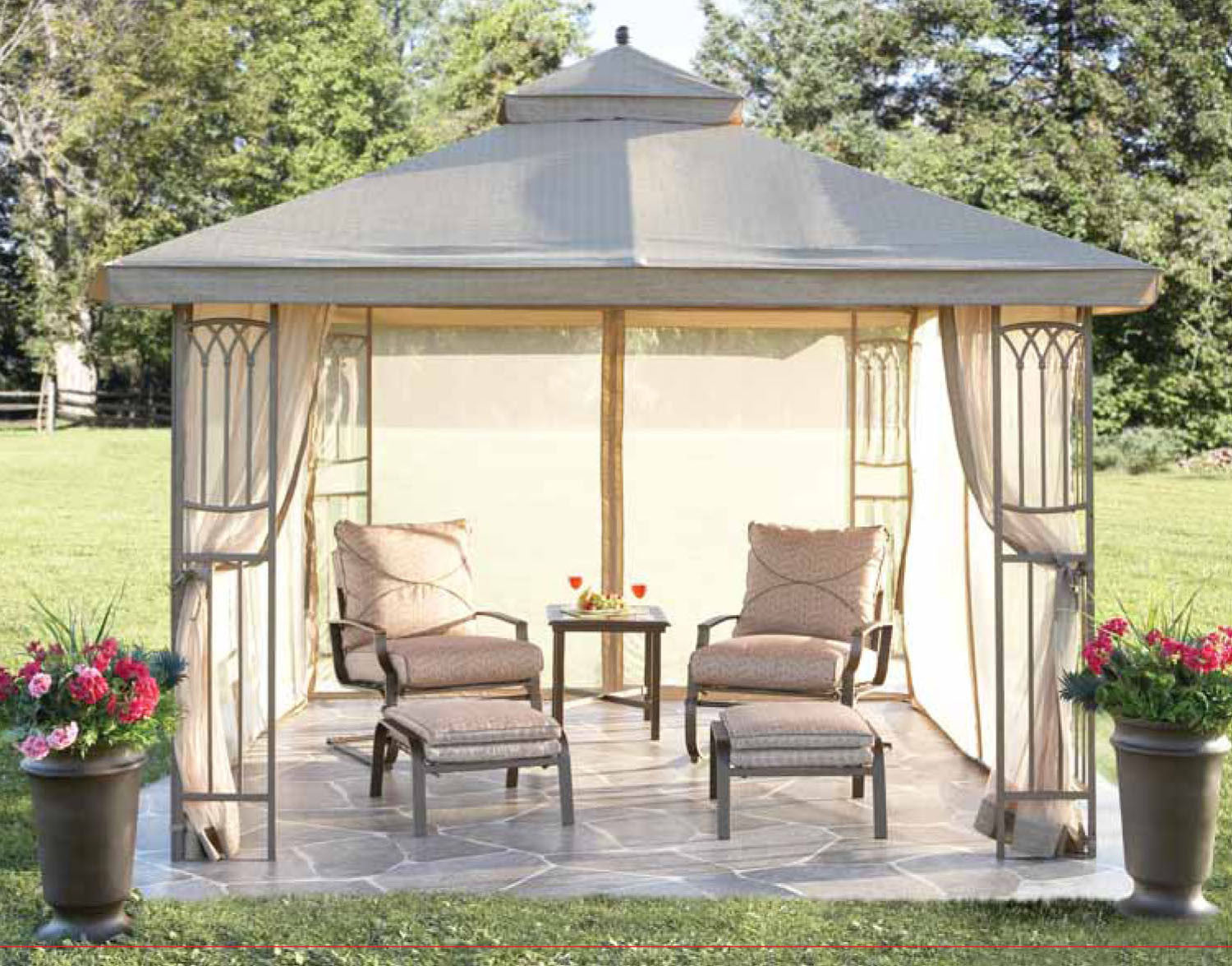 Replacement Canopy Top for YH-8011S 10'x10' Gazebo (NO Outer Overhang)
